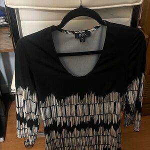 BCBG Monochrome Abstract Dress